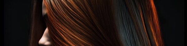 Portrait of beautiful young woman with long hair. Studio shot.